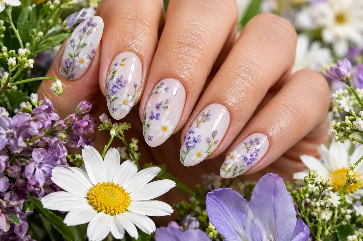 Fleurs pastel | Chez Naima Nail's